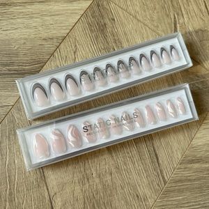 ✨💅🏼 STATIC NAILS Set of 2 Reusable Pop-On Manicures 💅🏼✨